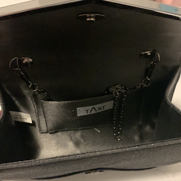 *2 items for $20* Like new Taxi black sparkle clutch - Picture 2 of 2